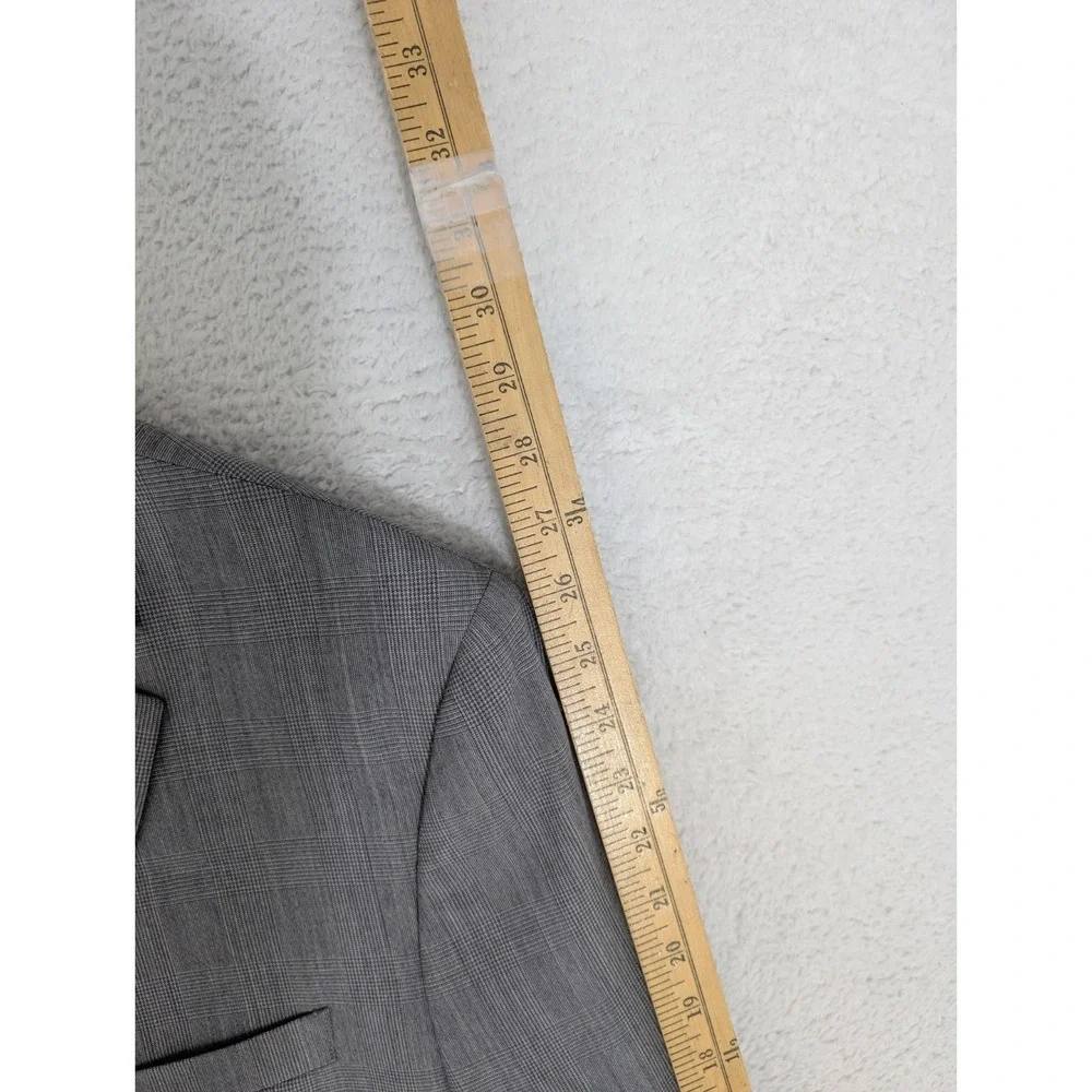 Banana Republic Blazer Mens 44L Coat tailored fit Jacket Glen Check Plaid Wool‎